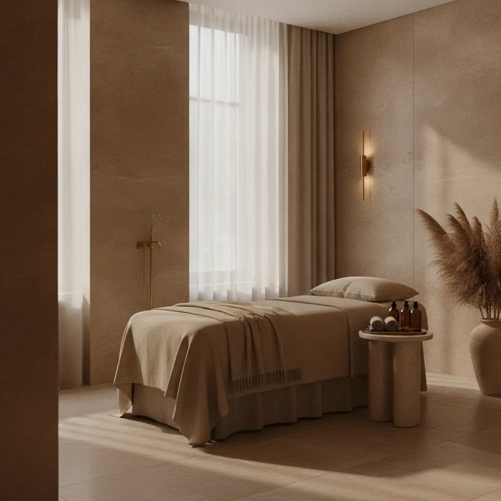 Behandlungsraum im Aurea Aesthetics Studio in der Hamburger Innenstadt